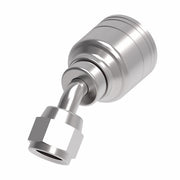1AA4FJA6 Aeroquip by Danfoss | 1 & 2 Wire TTC Female JIC 37° Swivel 45° Elbow (FJA) Crimp Fitting | -04 Female JIC 37° Swivel x -06 Hose Barb | Steel