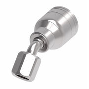 1AA6FJA4 Aeroquip by Danfoss | 1 & 2 Wire TTC Female JIC 37° Swivel 45° Elbow (FJA) Crimp Fitting | -06 Female JIC 37° Swivel x -04 Hose Barb | Steel