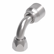 1AA8FJB8TZ Aeroquip by Danfoss | 1 & 2 Wire TTC Female JIC 37° Swivel 90° Elbow (FJB) Crimp Fitting | -08 Female JIC 37° Swivel x -08 Hose Barb | Zinc-Nickel Plated Steel