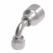 1AA6FJB6 Aeroquip by Danfoss | 1 & 2 Wire TTC Female JIC 37° Swivel 90° Elbow (FJB) Crimp Fitting | -06 Female JIC 37° Swivel x -06 Hose Barb | Steel