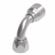 1AA8FJB6 Aeroquip by Danfoss | 1 & 2 Wire TTC Female JIC 37° Swivel 90° Elbow (FJB) Crimp Fitting | -08 Female JIC 37° Swivel x -06 Hose Barb | Steel