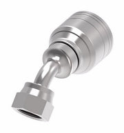1AA4FRA6 Aeroquip by Danfoss | 1 & 2 Wire TTC Female ORS Swivel 45° Elbow (FRA) Crimp Fitting | -04 Female O-Ring Face Seal Swivel  x -06 Hose Barb | Steel