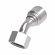1AA16FRA12 Aeroquip by Danfoss | 1 & 2 Wire TTC Female ORS Swivel 45° Elbow (FRA) Crimp Fitting | -16 Female O-Ring Face Seal Swivel  x -12 Hose Barb | Steel