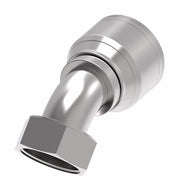 1AA24FRA20 Aeroquip by Danfoss | 1 & 2 Wire TTC Female ORS Swivel 45° Elbow (FRA) Crimp Fitting | -24 Female O-Ring Face Seal Swivel  x -20 Hose Barb | Steel