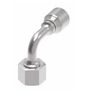 1AA12FRB8 Aeroquip by Danfoss | 1 & 2 Wire TTC Female ORS Swivel 90° Short Drop Elbow (FRB) Crimp Fitting | -12 Female O-Ring Face Seal Swivel x -08 Hose Barb | Steel
