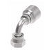 1AA8FRB8.041 Aeroquip by Danfoss | 1 & 2 Wire TTC Female ORS Swivel 90° Short Drop Elbow (FRB) Crimp Fitting | -08 Female O-Ring Face Seal Swivel x -08 Hose Barb | Steel