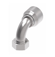 1AA24FRB24 Aeroquip by Danfoss | 1 & 2 Wire TTC Female ORS Swivel 90° Short Drop Elbow (FRB) Crimp Fitting | -24 Female O-Ring Face Seal Swivel x -24 Hose Barb | Steel