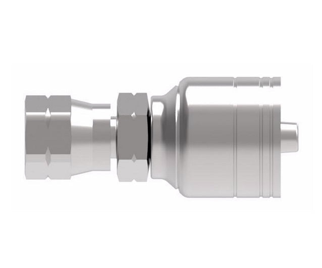 1AA5FS4 Aeroquip by Danfoss | 1 & 2 Wire TTC Female SAE 45° Swivel (FS) Crimp Fitting | -05 Female SAE 45° Swivel x -04 Hose Barb | Steel