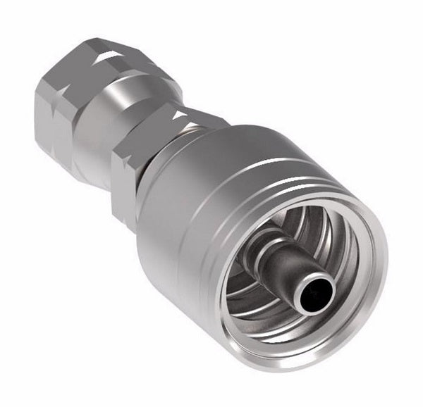 1AA5FS4 Aeroquip by Danfoss | 1 & 2 Wire TTC Female SAE 45° Swivel (FS) Crimp Fitting | -05 Female SAE 45° Swivel x -04 Hose Barb | Steel