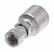 1AA5FS4 Aeroquip by Danfoss | 1 & 2 Wire TTC Female SAE 45° Swivel (FS) Crimp Fitting | -05 Female SAE 45° Swivel x -04 Hose Barb | Steel