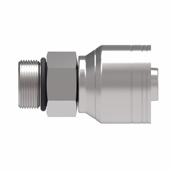 1AA8MB10 Aeroquip by Danfoss | 1 & 2 Wire TTC Male Boss O-Ring (MB) Crimp Fitting | -08 Male Boss O-Ring x -10 Hose Barb | Steel