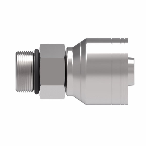 1AA10MB6 Aeroquip by Danfoss | 1 & 2 Wire TTC Male Boss O-Ring (MB) Crimp Fitting | -10 Male Boss O-Ring x -06 Hose Barb | Steel