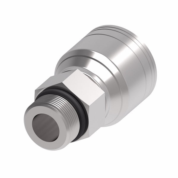 1AA10MB6 Aeroquip by Danfoss | 1 & 2 Wire TTC Male Boss O-Ring (MB) Crimp Fitting | -10 Male Boss O-Ring x -06 Hose Barb | Steel