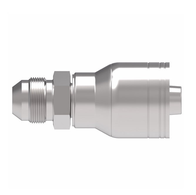 1AA16MJ16TZ Aeroquip by Danfoss | 1 & 2 Wire TTC Male JIC 37° (MJ) Crimp Fitting | -16 Male JIC 37° x -16 Hose Barb | Zinc-Nickel Plated Steel