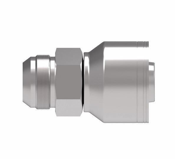 1AA20MJ20 Aeroquip by Danfoss | 1 & 2 Wire TTC Male JIC 37° (MJ) Crimp Fitting | -20 Male JIC 37° x -20 Hose Barb | Steel