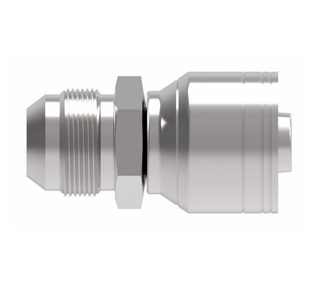 1AA10MJ8 Aeroquip by Danfoss | 1 & 2 Wire TTC Male JIC 37° (MJ) Crimp Fitting | -10 Male JIC 37° x -08 Hose Barb | Steel