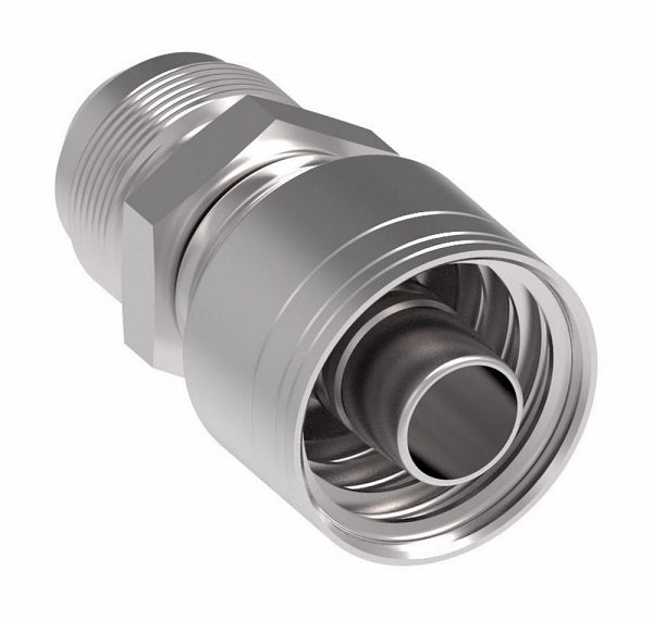 1AA8MJ10 Aeroquip by Danfoss | 1 & 2 Wire TTC Male JIC 37° (MJ) Crimp Fitting | -08 Male JIC 37° x -10 Hose Barb | Steel