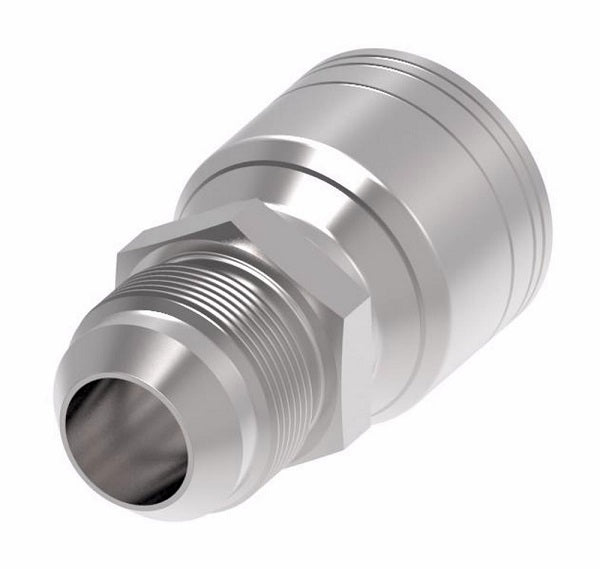 Aeroquip FCM2137 Blue Anodized Aluminum Pipe Bushing - 3/8 To 1/4 Inch Reducer Fitting