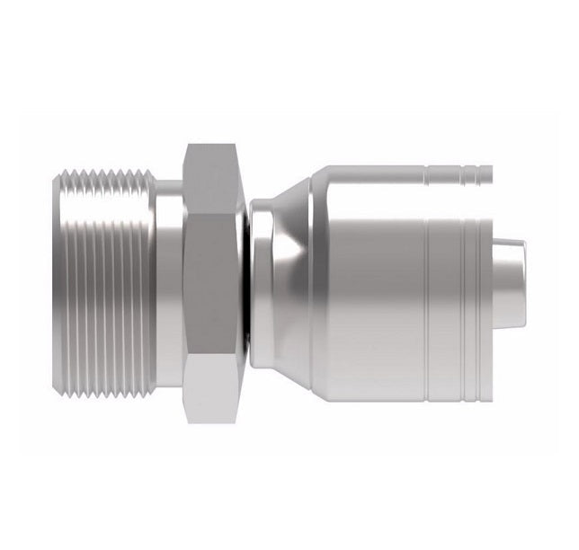 1AA4MR4 Aeroquip by Danfoss | 1 & 2 Wire TTC Male ORS (MR) Crimp Fitting | -04 Male O-Ring Face Seal x -04 Hose Barb | Steel