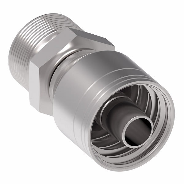 1AA10MR8 Aeroquip by Danfoss | 1 & 2 Wire TTC Male ORS (MR) Crimp Fitting | -10 Male O-Ring Face Seal x -08 Hose Barb | Steel