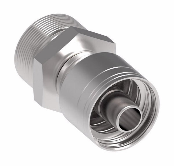 1AA12MR10 Aeroquip by Danfoss | 1 & 2 Wire TTC Male ORS (MR) Crimp Fitting | -12 Male O-Ring Face Seal x -10 Hose Barb | Steel