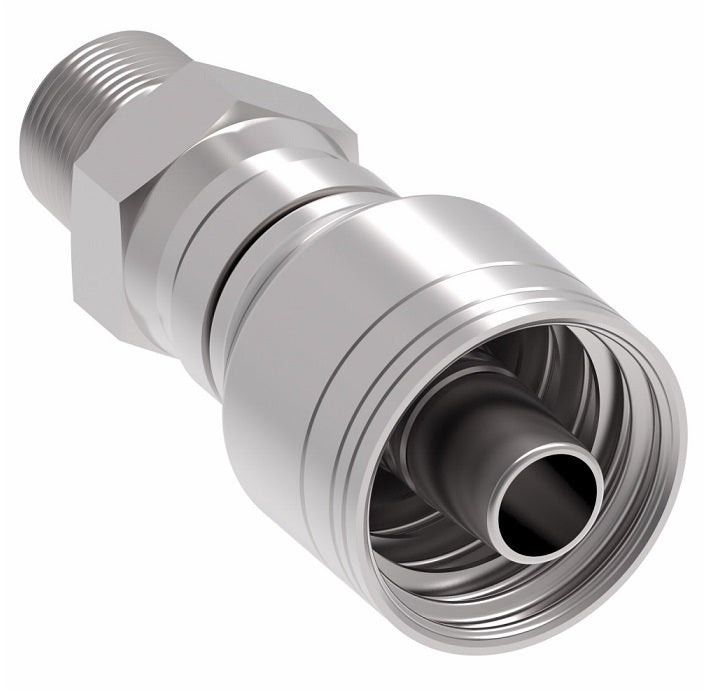 1AA8PS4 Aeroquip by Danfoss | 1 & 2 Wire TTC Male Pipe Swivel Crimp Fitting (PS) | -08 Male Pipe Swivel x -04 Hose Barb | Steel