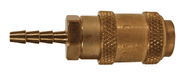 1AS1-B Dixon Brass Air Chief A Series Quick-Connect Coupler (Semi-Automatic Push to Connect) - Hose Barb - 1/8" Body Size x 1/8" Hose ID