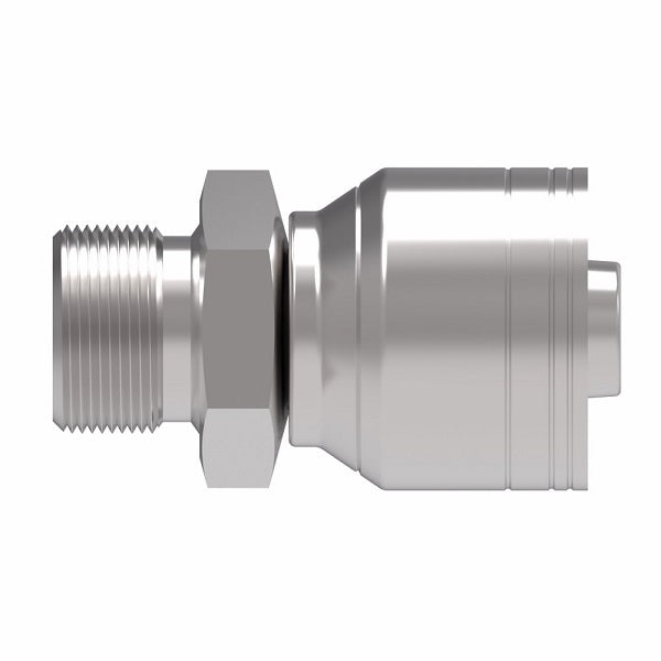 1A6BP6 Aeroquip by Danfoss | 1 & 2 Wire TTC BSP Male Parallel, BSPP (BP) Crimp Fitting | -06 Male BSPP x -06 Hose Barb | Steel