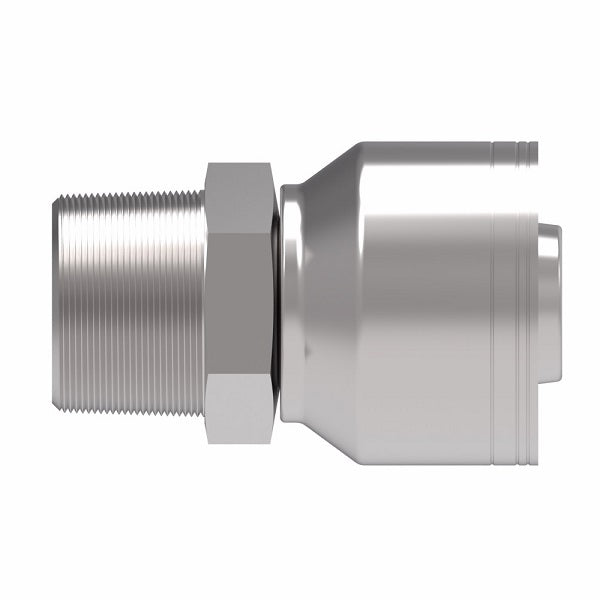1A20BT20 Aeroquip by Danfoss | 1 & 2 Wire TTC BSP Male Tapered, BSPT (BT) Crimp Fitting | -20 Male BSPT x -20 Hose Barb | Steel