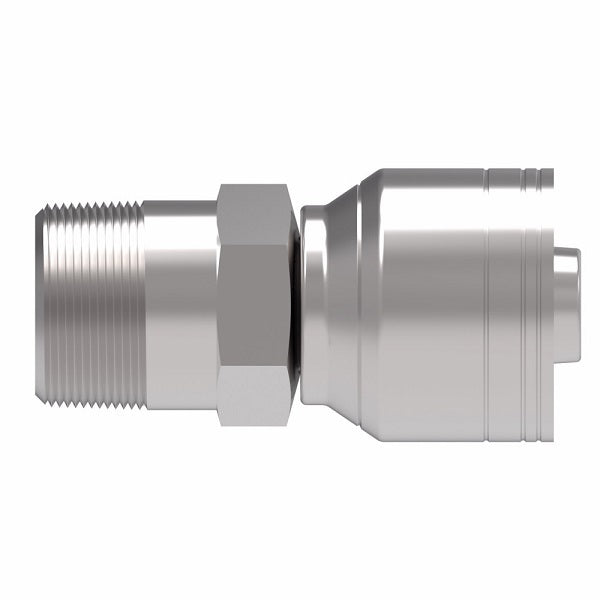 1A8BT8 Aeroquip by Danfoss | 1 & 2 Wire TTC BSP Male Tapered, BSPT (BT) Crimp Fitting | -08 Male BSPT x -08 Hose Barb | Steel