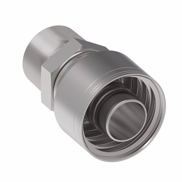 1A20BT20 Aeroquip by Danfoss | 1 & 2 Wire TTC BSP Male Tapered, BSPT (BT) Crimp Fitting | -20 Male BSPT x -20 Hose Barb | Steel