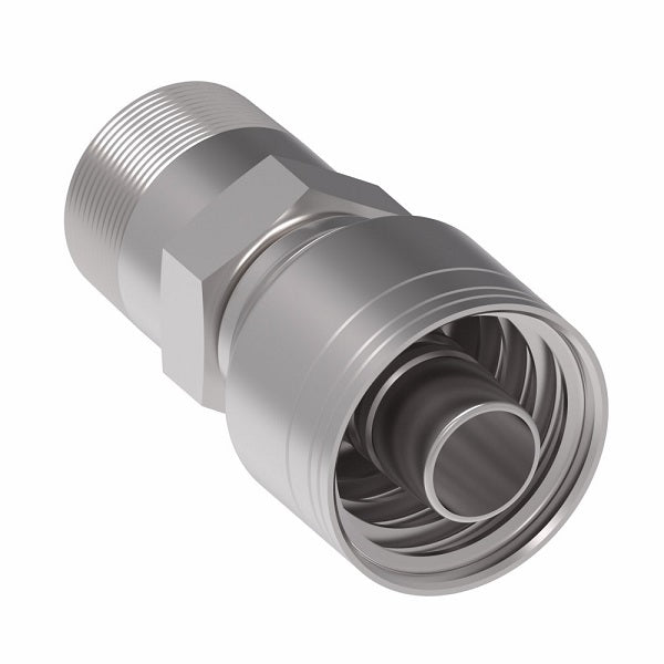 1A4BT4 Aeroquip by Danfoss | 1 & 2 Wire TTC BSP Male Tapered, BSPT (BT) Crimp Fitting | -04 Male BSPT x -04 Hose Barb | Steel