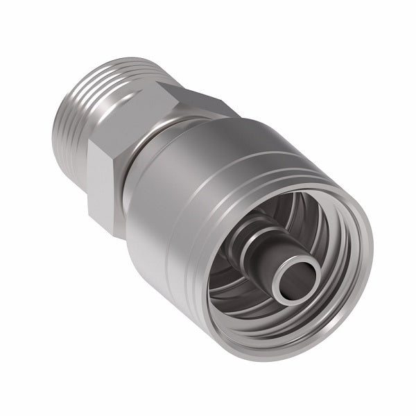 1A16DK10 Aeroquip by Danfoss | 1 & 2 Wire TTC DKO 24° Male, Light Duty (DK) Crimp Fitting | L18 Male DKO/DIN x -10 Hose Barb | Steel