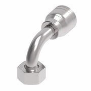 1A16DLB10 Aeroquip by Danfoss | 1 & 2 Wire TTC DKO Female Swivel, Light Duty, 90° Elbow (DLB) Crimp Fitting | L18 Female DKO/DIN x -10 Hose Barb | Steel