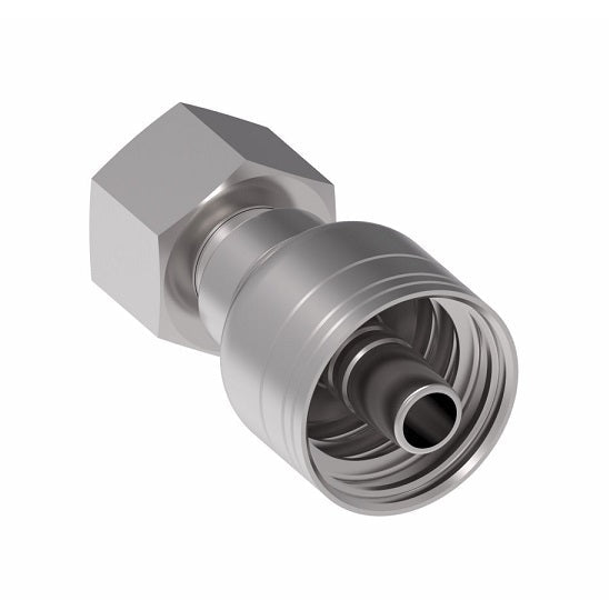 1A12DL8 Aeroquip by Danfoss | 1 & 2 Wire TTC DKO Female Swivel, Light Duty (DL) Crimp Fitting | L15 Female DKO/DIN x -08 Hose Barb | Steel