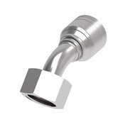 1A16DSA10 Aeroquip by Danfoss | 1 & 2 Wire TTC DKO Female Swivel, Heavy Duty, 45° Elbow (DSA) Crimp Fitting | S20 Female DKO/DIN x -10 Hose Barb | Steel