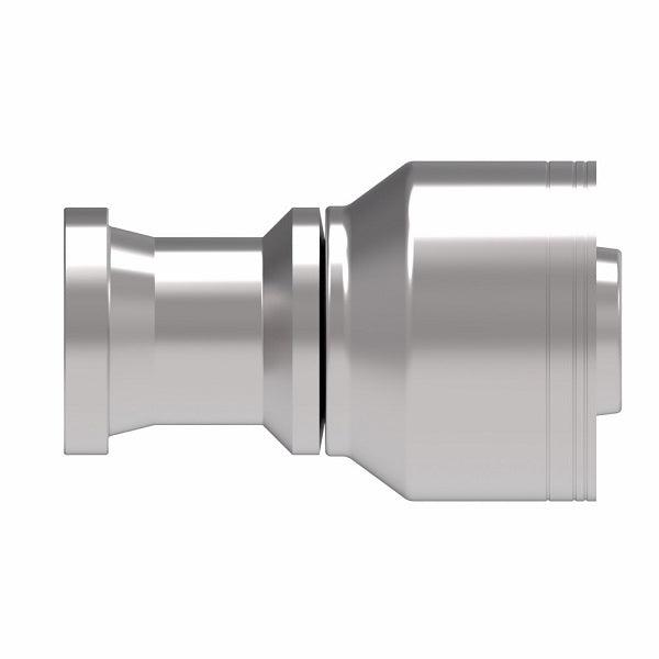 1A20FL24 Aeroquip by Danfoss | 1 & 2 Wire TTC SAE Code 61 Split Flange (FL) Crimp Fitting | -20 Code 61 Split Flange x -24 Hose Barb | Steel