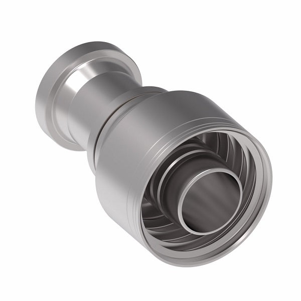 1A20FL20 Aeroquip by Danfoss | 1 & 2 Wire TTC SAE Code 61 Split Flange (FL) Crimp Fitting | -20 Code 61 Split Flange x -20 Hose Barb | Steel