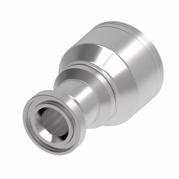 1A20FL20TZ Aeroquip by Danfoss | 1 & 2 Wire TTC SAE Code 61 Split Flange (FL) Crimp Fitting | -20 Code 61 Split Flange x -20 Hose Barb | Zinc-Nickel Plated Steel