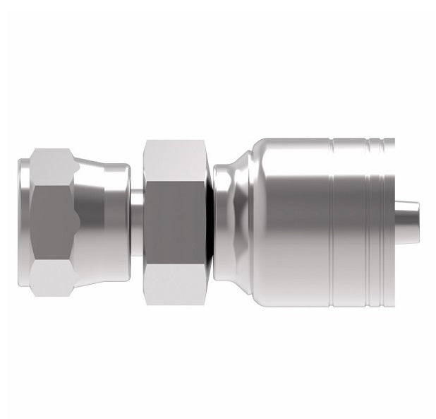 1A4JF4 Aeroquip by Danfoss | 1 & 2 Wire TTC JIS Female Swivel (JF) Crimp Fitting | -04 Female JIS Swivel x -04 Hose Barb | Steel