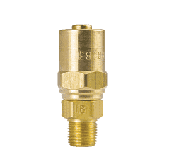 1B3 ZSi-Foster Reusable Hose Fitting - Non Swivel Adapter - 1/4" ID x 1/2" OD - 1/8" MPT - Brass