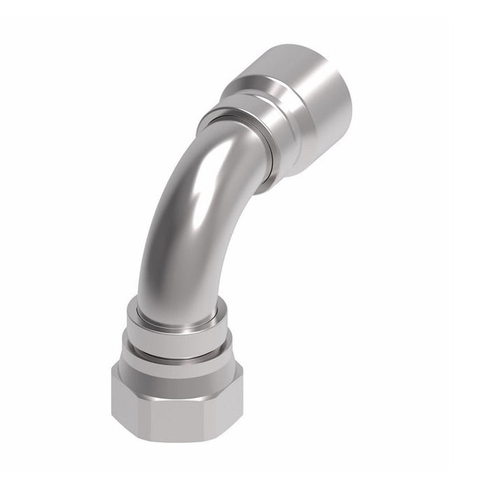 1GA32FJB32 Aeroquip by Danfoss | 1 & 2 Wire OTC Female JIC 37° Swivel 90° Elbow (FJB) Crimp Fitting | -32 Female JIC 37° Swivel x -32 Hose Barb | Steel