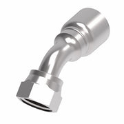 1GA10FRA10 Aeroquip by Danfoss | 1 & 2 Wire OTC Female ORS Swivel 45° Elbow (FRA) Crimp Fitting | -10 Female O-Ring Face Seal Swivel  x -10 Hose Barb | Steel