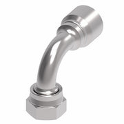 1GA6FRB6 Aeroquip by Danfoss | 1 & 2 Wire OTC Female ORS Swivel 90° Short Drop Elbow (FRB) Crimp Fitting | -06 Female O-Ring Face Seal Swivel x -06 Hose Barb | Steel