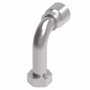 1GA24FRC24 Aeroquip by Danfoss | 1 & 2 Wire OTC Female ORS Swivel 90° Long Drop Elbow (FRC) Crimp Fitting | -24 Female O-Ring Face Seal Swivel x -24 Hose Barb | Steel