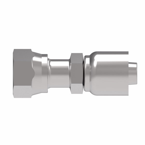 1GA20FR20 Aeroquip by Danfoss | 1 & 2 Wire OTC Female ORS Swivel (FR) Crimp Fitting | -20 Female O-Ring Face Seal Swivel x -20 Hose Barb | Steel
