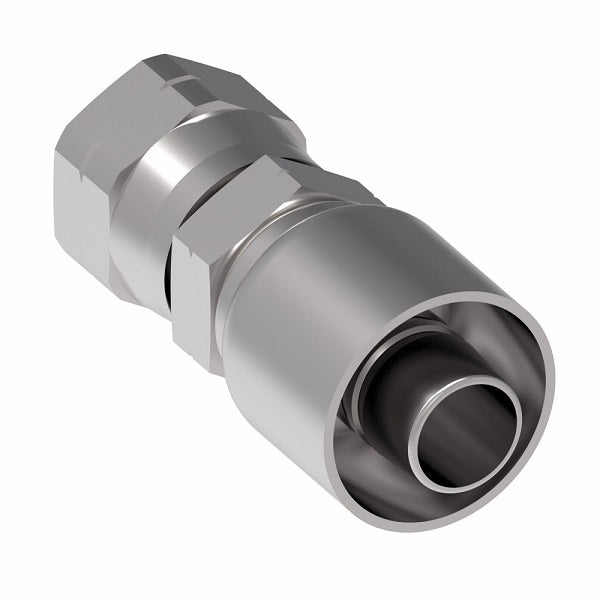 1GA4FS4 Aeroquip by Danfoss | 1 & 2 Wire OTC Female SAE 45° Swivel (FS) Crimp Fitting | -04 Female SAE 45° Swivel x -04 Hose Barb | Steel