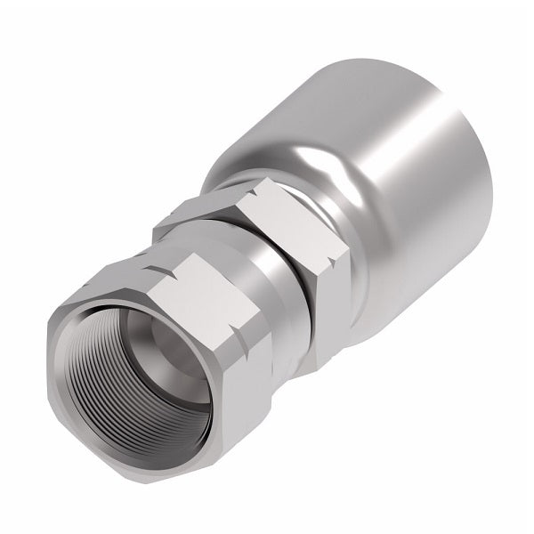 1GA12FS12 Aeroquip by Danfoss | 1 & 2 Wire OTC Female SAE 45° Swivel (FS) Crimp Fitting | -12 Female SAE 45° Swivel x -12 Hose Barb | Steel