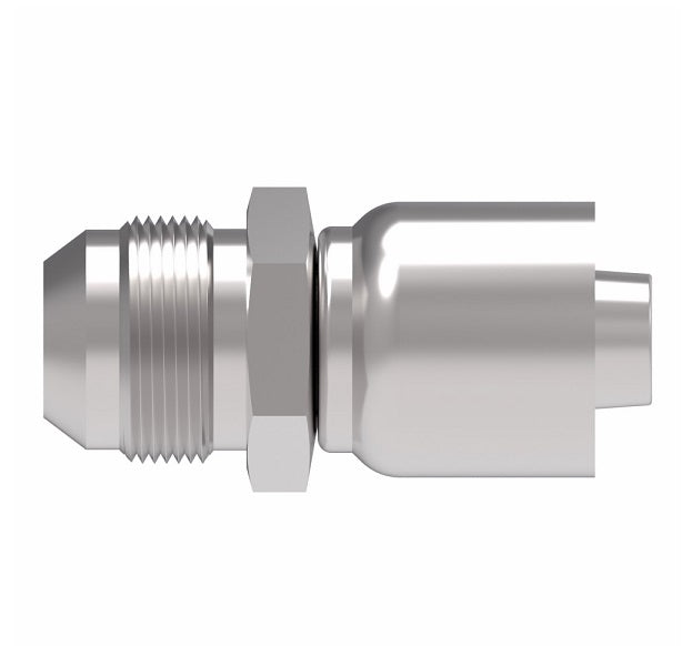 1GA12MJ12 Aeroquip by Danfoss | 1 & 2 Wire OTC Male JIC 37° (MJ) Crimp Fitting | -12 Male JIC 37° x -12 Hose Barb | Steel