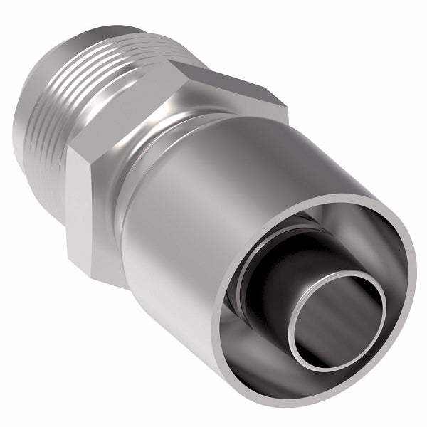 1GA12MJ12 Aeroquip by Danfoss | 1 & 2 Wire OTC Male JIC 37° (MJ) Crimp Fitting | -12 Male JIC 37° x -12 Hose Barb | Steel